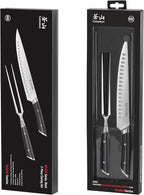 Cangshan HELENA Series German Steel Forged 2-Piece Carving Set (Black)