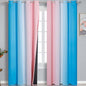 Pink and Blue Ombre Curtains for Bedroom 96 Inch Long | Room Darkening Curtains by ESTELARTEXTILER