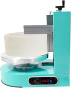 Cake Decorating Machine, 200W Electric Cake Cream Spreading Coating Machine with Adjustable Scraper, Turntable Cake Frosting Smoother, for 4-12in Cake, 60-320RPM (Green)