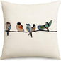 RABUSOA Birds Pillow Covers 16x16 Inch, Lumbar Decorative Throw Pillows by RABUSOFA