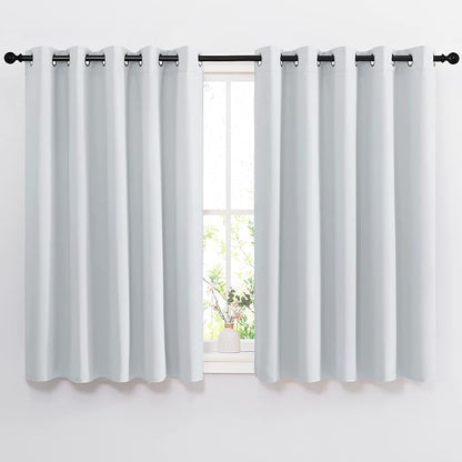 NICETOWN Greyish White Room Darkening Curtains by NICETOWN