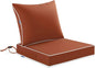 MIULEE Burnt Orange Outdoor Seat Cushion 24x24 Inch Waterproof & 3 Year Fade by MIULEE