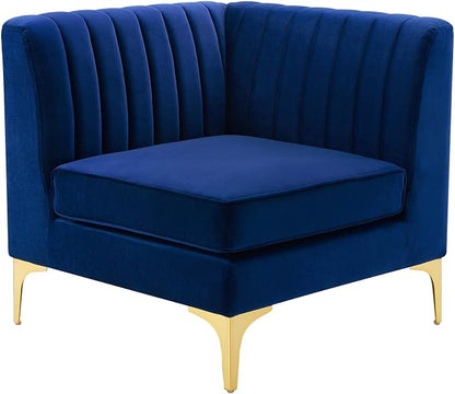 Modway EEI-4346-NAV Triumph Channel Tufted Performance Velvet Loveseat - Image 5