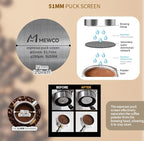 7 Pack Espresso Tamper Station&Coffee Distributor Tamper&Espresso WDT Stirrer&Coffee Tamping&Brush&Coffee Dosing Funnel&Espresso Puck Screen, Multipurpose Tools for Bar Home Office (51 mm)