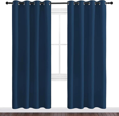 NICETOWN Moroccan Blue Blackout Curtains 78" Long, 2 Pieces - Image 2