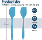 Irenare 24 Pcs Mini Silicone Spatulas Bulk 8.3 Inch Heat Resistant Scrapers Rubber Spatulas Seamless Design Non Stick Flexible for Kitchen Use Cooking Baking Mixing