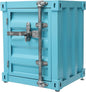 Side Table, Industrial Metal Container Cabinet, Wrought Iron Container Side by Unknown