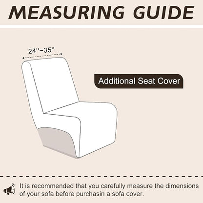 Arfntevss Sectional Recliner Couch Covers Velvet Corner Sectional Sofa Cover - Image 2