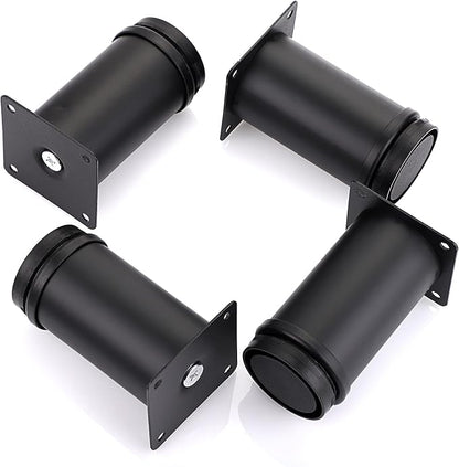 OwnMy 4PCS 4 Inch Furniture Legs Feets Metal Cabinet Legs, Adjustable Round - Image 2