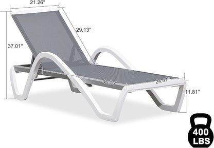 PURPLE LEAF Patio Chaise Lounge Chair - Image 3
