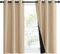 NICETOWN Bedroom Full Blackout Curtain Panels, 37 by 40-inch, Biscotti Beige by NICETOWN