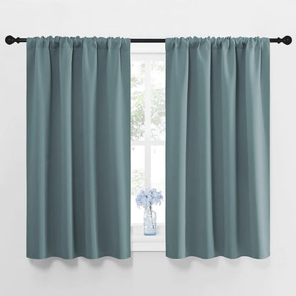 NICETOWN Greyish Blue Blackout Curtains Panels by NICETOWN