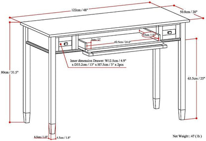 SIMPLIHOME Warm Shaker Desk - Image 3