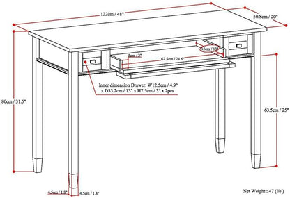 SIMPLIHOME Warm Shaker Desk - Image 3