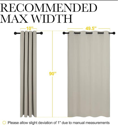NICETOWN Natural Room Darkening Curtains 90" Long - Image 7