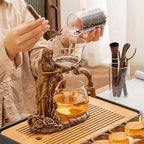 Glass Teapot Set with Infuser Semi Automatic Tea Set Magic Teapot (Beauty)
