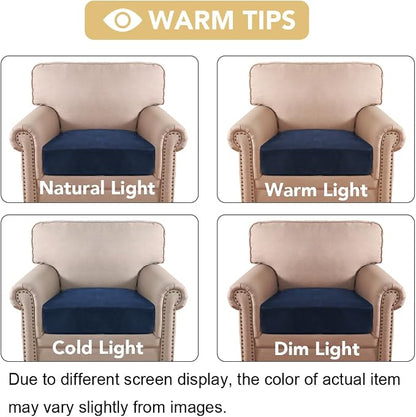 H.VERSAILTEX Velvet Stretch Couch Cushion Cover Plush Cushion Slipcover - Image 6
