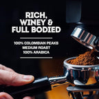 Eight O'Clock Coffee 100% Colombian Peaks Whole Bean Coffee, Medium Roast, 11 Ounce (Pack of 1) - Rich, Winey & Full Bodied