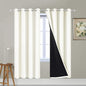 Yakamok Cream 100% Blackout Curtains 72 Inches Long by Yakamok