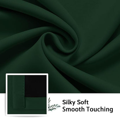 SimpleHome Pine Tree Green 100% Blackout Curtains Room Dark Living Room 84 | - Image 7