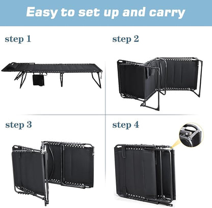 Oversized Padded Outdoor Folding Lounge Chair - Image 7