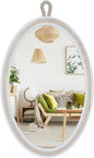 Oval Mirrors for Wall Decor Small White Nautical Rope Mirror Hanging Decorative by Decor+Trends