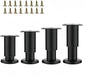 4PCS Adjustable 3.1-4.7 Inch Metal Furniture Legs Black Furniture Replacement by SWTOOL
