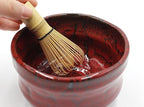 Japanese Traditional Handcrafted Matcha Chawan Tea Bowl Cup Ceremony Tableware Pottery (Tenmoku Beninagare)