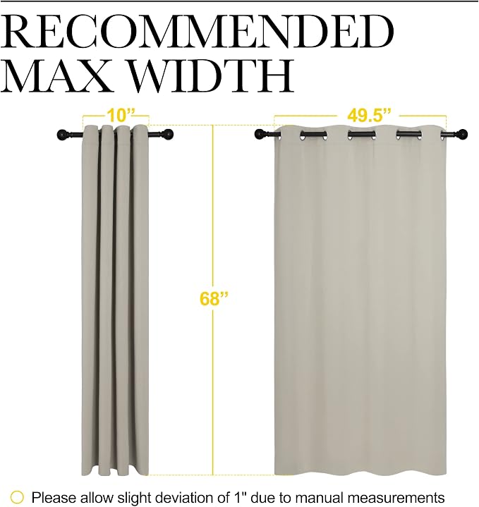 NICETOWN Room Darkening Curtain Panels - Image 7