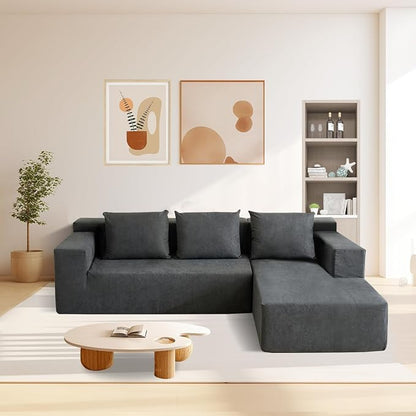 ANONER 103" Modular Sectional Sofa, L-Shaped Boneless Sectional Couch, Modern - Image 5