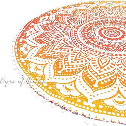 Mandala Floor Pillow Cover Meditation Cushion Seating Throw Hippie Round - Image 9