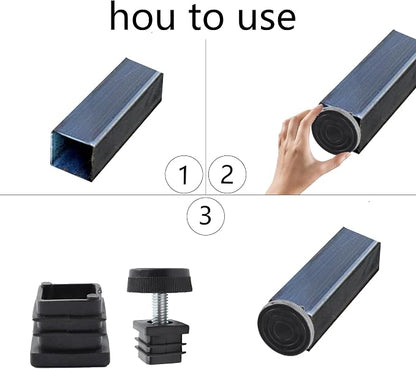 8Pcs Adjustable Leveling Feet, Square Insert Kit, Furniture Glide Leveler - Image 6