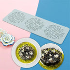 Silicone Lace Mold, Wedding Cake Lace Mat, Coral Cake Decorating Mold Flower Fondant Impression Mats for Edible Lace Fondant Mold, Sugar-Lace Cupcake Mat Tools (B_10.6x5.4x0.12inch)