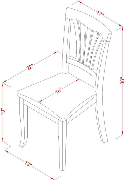 East West Furniture AVC-SBR-LC Avon Dining Chairs - Image 3