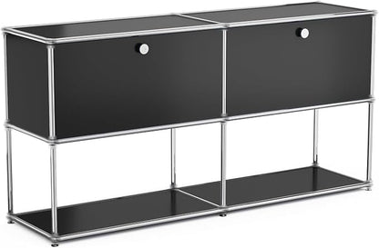 Modern Storage Cabinet Black F Versatile Free-Standing Organizer by ARVORAHome