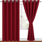 Blackout Curtains for Bedroom, 60 x 84 Inches Long, Christmas Red | Thermal by Hiasan