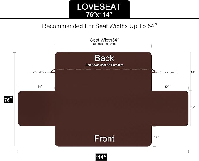 U-NICE HOME Loveseat Sofa Cover - Image 5