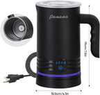 Electric Milk Frother, 4 in 1 Milk Steamer, 14.5oz/430ml Automatic Warm and Cold Foam Maker for Coffee,Latte, Cappuccino, Macchiato, Hot Chocolate (Black)