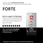 Illy Espresso Compatible Capsules - Single-Serve Coffee Capsules & Pods - Forte Extra Bold Roast - Notes Of Dark Chocolate Coffee Pods - For Nespresso Coffee Machines – 10 Count