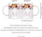 Andaz Press 11oz. Wedding Ceramic Coffee Tea Mug Gift, Fall Autumn Burgundy Orange Peach Flowers Roses Florals, Aunt of the Bride, 1-Pack, Includes Gift Box