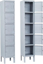 Metal Locker with 5 Doors, 5 Tier Steel Storage Lockers by Anxxsu