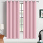 Yakamok Room Darkening Curtains 52x63 inch Long Pink-Living Room | 2 panels by Yakamok