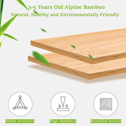 Foldable Shoe Rack, Bamboo Vertical Shoe Organizer Tall - Image 3