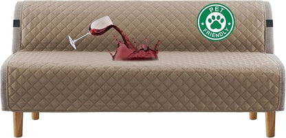 Turquoize 100% Waterproof Futon Cover Futon Slipcover Washable Armless Sofa Bed by Turquoize