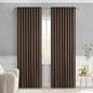 MIULEE Chocolate Brown Back Tab Blackout Curtains 52x90 Inch Long 2 Panels | by MIULEE