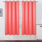 Blackout Curtains 66 x 72 Inch Long Coral Curtains Set of 2 Panels Room by Lemomo