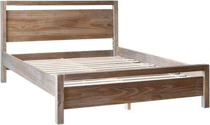 Grain Wood Furniture Loft Full Size Solid Wood Bed, Weathered Pine - Image 4