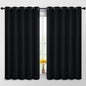 Yakamok Room Darkening Curtains 62x63 inch Length Black-Living Room | 2 panels by Yakamok