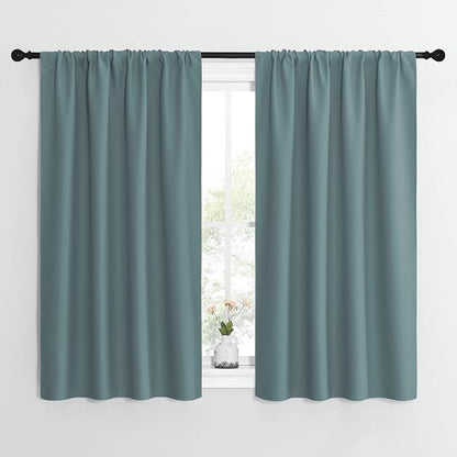 NICETOWN Greyish Blue Blackout Curtains Panels by NICETOWN