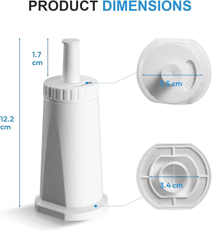 Water Filter for Breville Barista Touch Espresso Machine BES880, Barista Pro BES878, Oracle Touch BES990, Oracle BES980 & Dual Boiler BES920 Bambino ClaroSwiss Sage, BES008WHT0NUC1 (6 Pcs)